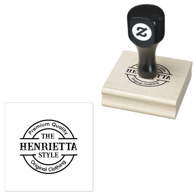 Custom Boutique Style Round Logo Rubber Stamp Gummistempel (Stempel)