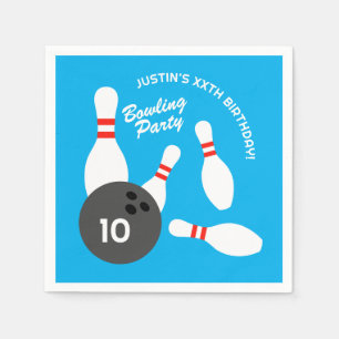 Custom Bowling Birthday Party Themenpapierserien Serviette