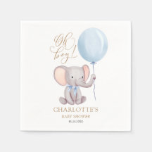 Custom Boy Blue Balloon Niedlich Elephant Baby Dus
