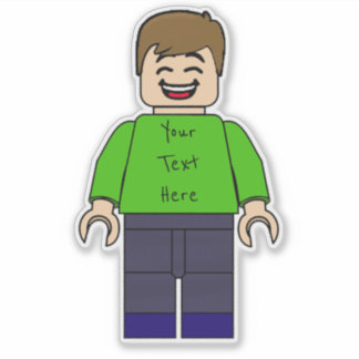 Custom Boy Minifig Aufkleber
