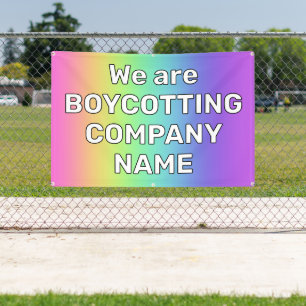 Custom Boycott Rainbow Banner