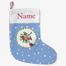 Custom Boys Blue White Star Weihnachts-Strumpf