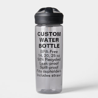 Custom BPA-Free Water Flasche 20oz CHARCOAL GRAY