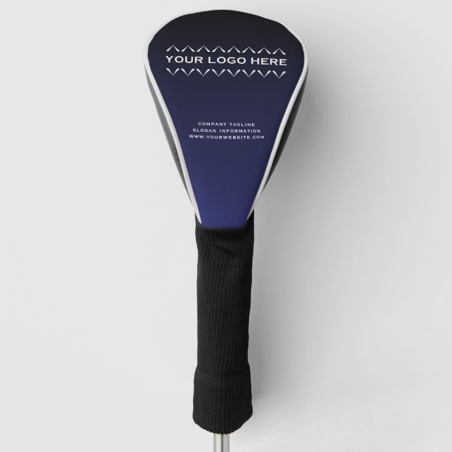 Custom Brand Golf Head Cover Navy Blue Headcover (Vorderseite)