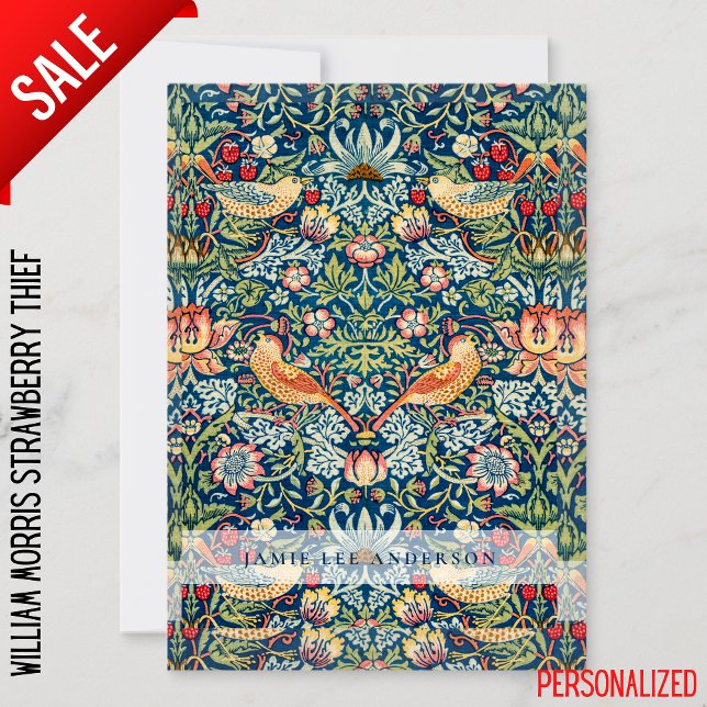 Custom Brand William Morris Birds Pattern Einladung (Von Creator hochgeladen)