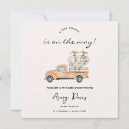Custom Branded Fall Pumpkin Baby Shower Invitation Einladung