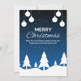 Custom Branded White & Blue Frohe Weihnachten Einladung