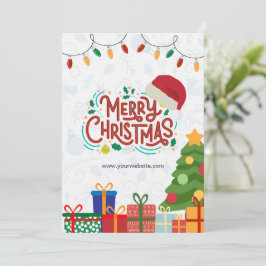 Custom Branded White & Red Simple Frohe Weihnachte Einladung