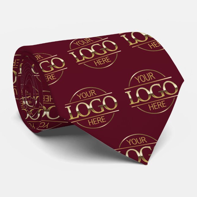 Custom Branding Business Logo Pattern Promotional Krawatte (Gerollt)