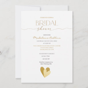 Custom Brautparty Gold Herzliche Einladung