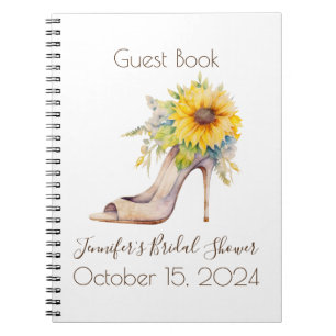 Custom Brautparty Sunflower Showbook Notizblock