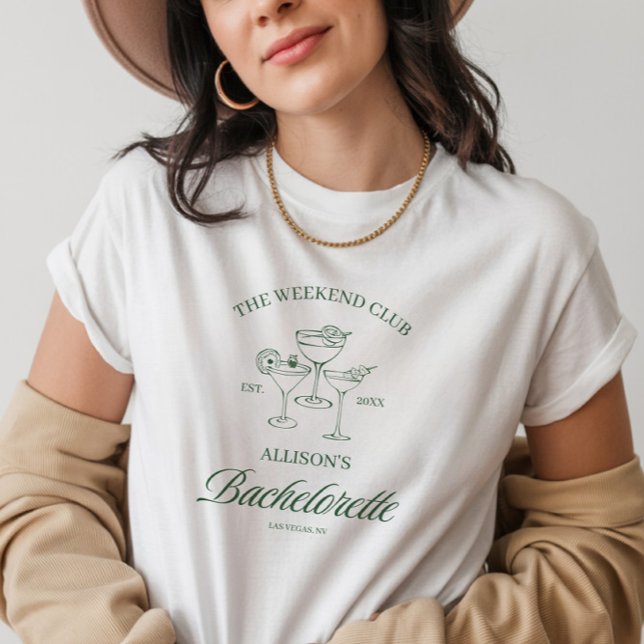 Custom Brautparty Wedding Bachelorette Cocktail T-Shirt (Von Creator hochgeladen)