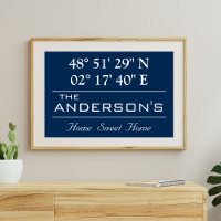Custom Breitengrad Family Name Home Address