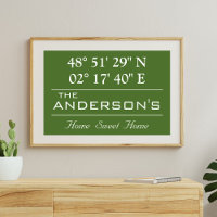Custom Breitengrad Family Name Home Address