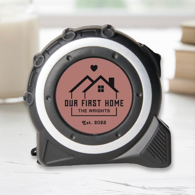 Custom Brick Red unsere erste Zuhause Maßband (Von Creator hochgeladen)