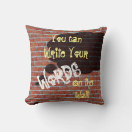 Custom Brick Wall Graffiti dachte Bubble Kissen