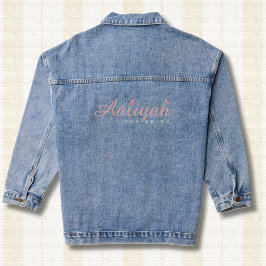 Custom Bridal Denim Jacket | Blush Pink & Ivory Jeansjacke