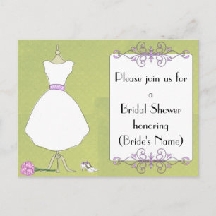 Custom Bridal Dusche Einladung Chic Dress Form