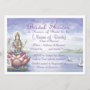 Custom Bridal Dusche Einladung Hindu / Yoga Stil