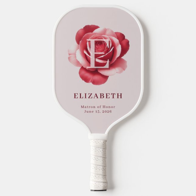 Custom Bridal Party Gift Pickleball Name Date Schläger (Vorderseite)