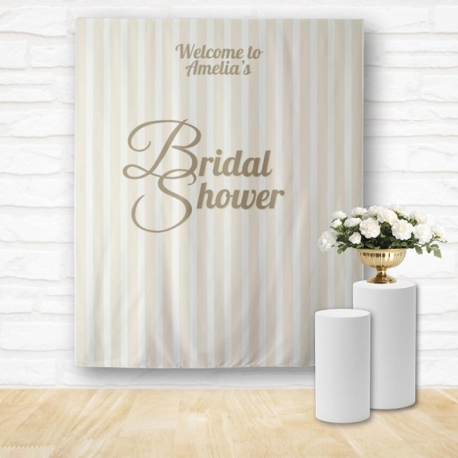 Custom Bridal Shower Banner - Elegant Decoration Wandteppich (Bridal Shower Party Banner Custom Welcome Signs)