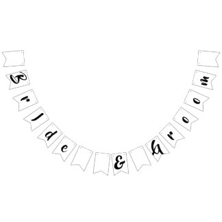 Custom Bride & Groom WEDING BUNTING FLAGS Wimpelkette