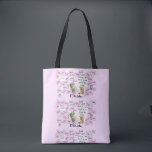 Custom Bride's Pink & White Wedding Tote Bag Tasche<br><div class="desc">Custom Pink und White Wedding Tote Tasche. Personalisieren mit dem Namen der Braut und Hochzeitstag. Ein großartiges Brautparty-Geschenk.</div>