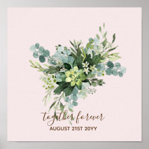 Custom Bridesmaid Brautparty gibt Grünflächen Poster