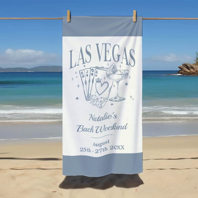Custom Brie und Bridesmaid Las Vegas Bachelorette Strandtuch (Von Creator hochgeladen)