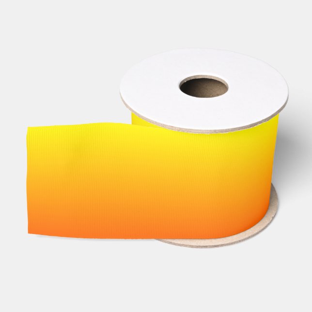 Custom Bright Orange Ombre Ripsband (Spule)
