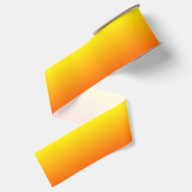 Custom Bright Orange Ombre Ripsband (Rückseite)
