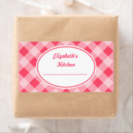 Custom Bright Pink Kitchen Labels