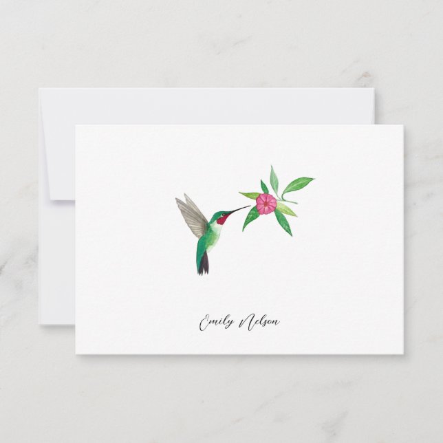Custom Broad-tails Hummingbird Note Card Mitteilungskarte (Vorderseite)