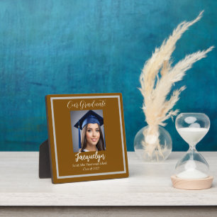 Custom Brown "Our Graduate" FOTO Fotoplatte