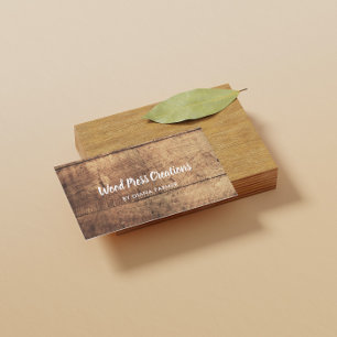 Custom Brown Vintag Wood Business Card Visitenkarte