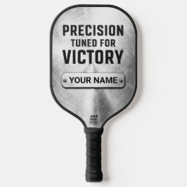 Custom Brushed Steel Precision Tech Pickleball Pad Schläger