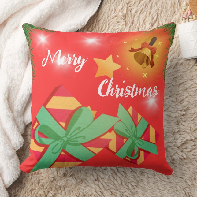 Custom Brushed Throw Kissen Frohe Weihnachten (Decke)