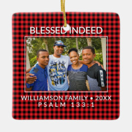 Custom Buffalo Karierte Familie Christlich Weihnac Keramikornament