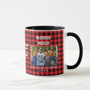 Custom Buffalo Karierte Familie Christlich Weihnac Tasse