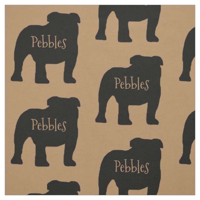 Custom Bulldog Dog Fabric Stoff (Muster)