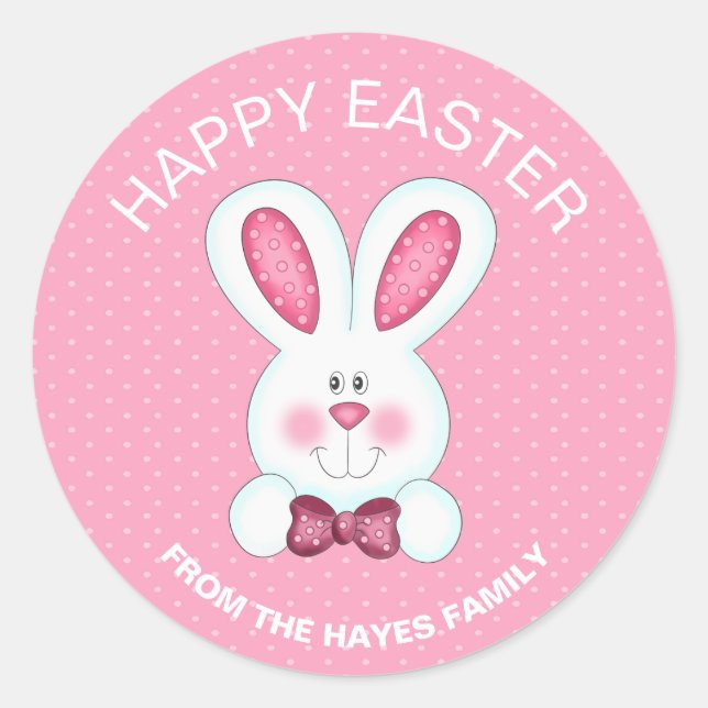 Custom Bunny Rabbit Sticker (Vorderseite)