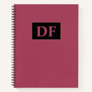 Custom Burgundy Mit Monogramm Notebook Notizbuch