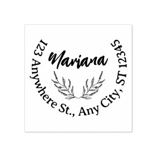 Custom Business Address Stamp – Clean Round Design Gummistempel