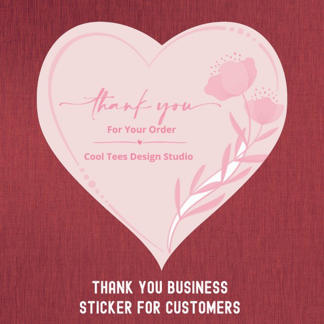 Custom Business Company Vielen Dank Herz-Aufkleber (Von Creator hochgeladen)