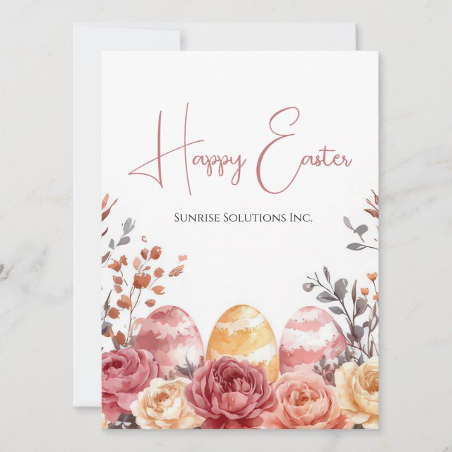 Custom Business Easter Greeting Card  Karte (Vorderseite)