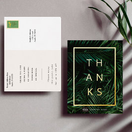 Custom Business Gold Forecard Vielen Dank Postcard Folie Einladungspostkarte