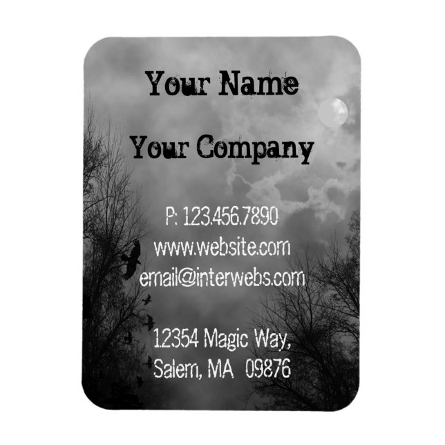 Custom Business Grungy Haunted Sky Magnets Magnet (Vertikal)