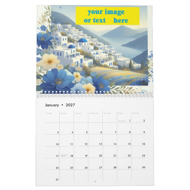 Custom Business Logo 2026 Wall Calendar - Modern a Kalender (Jan 2027)
