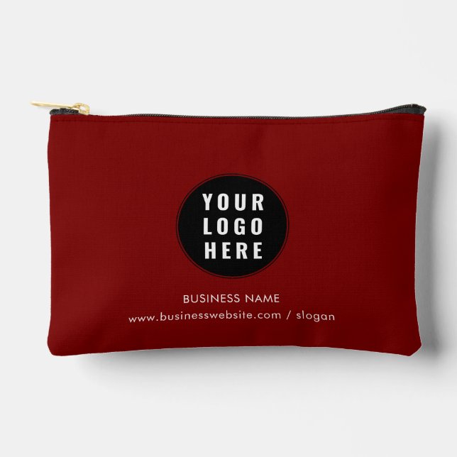 Custom Business Logo and Website Modern Zubehörtasche (Vorderseite)