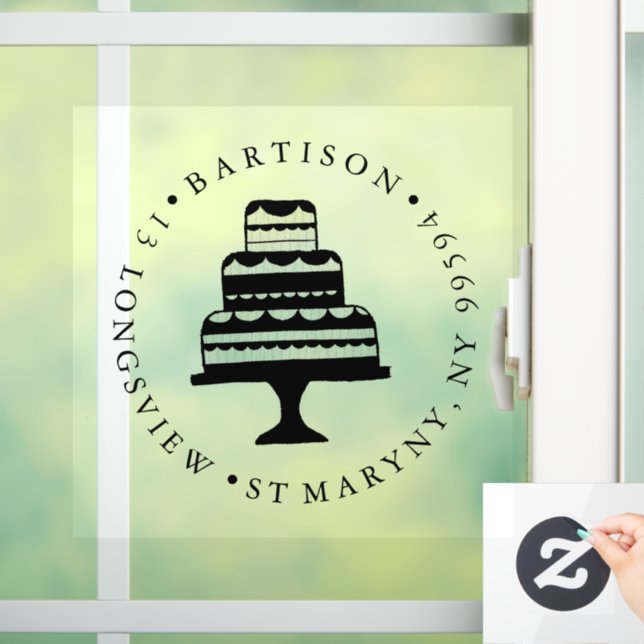 Custom BUSINESS LOGO Bäckerei-Shop-Symbol Kuchen Fensteraufkleber (Zuhause)